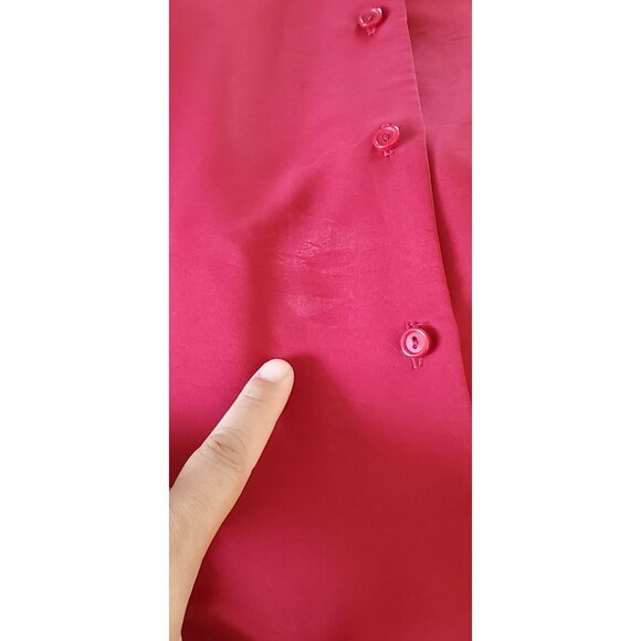 LIZ BAKER BLOUSE RED SHORT SLEEVE POLYESTER SIZE 24W(3X) - Picture 7 of 9